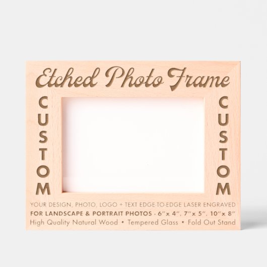 Maßgeschneiderter personalisierter Foto-Rahmen aus Geätzte Rahmen (Vorderseite)