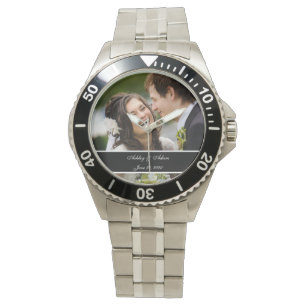 Maßgeschneiderter Personalisierter Hochzeitssticht Armbanduhr