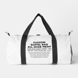 Maßgeschneiderter personalisierter Mehrfach-Papier Duffle Bag