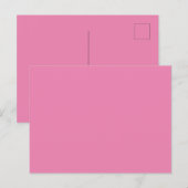 Maßgeschneiderter Pink Picture-Perfect Standard mi Postkarte (Vorne/Hinten)