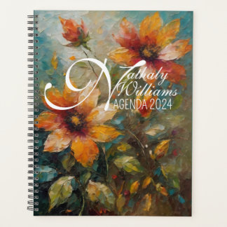 Maßgeschneiderter Planer, boho, botanischer Plan Planer