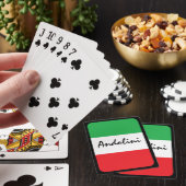 Maßgeschneiderter Poker für die italienische Flagg Spielkarten (In Situ)