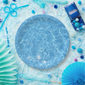 Maßgeschneiderter Pool Blue Water Blank Template Pappteller (Party)