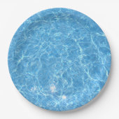 Maßgeschneiderter Pool Blue Water Blank Template Pappteller (Vorderseite)