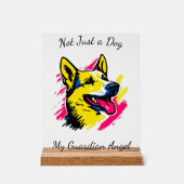 Maßgeschneiderter Pop Art German Shepherdesign Acrylschild (Vorderseite)