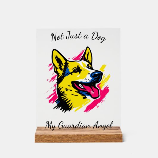 Maßgeschneiderter Pop Art German Shepherdesign Acrylschild (Vorderseite)