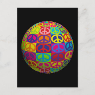 Maßgeschneiderter Pop-Friedensskal Postkarte