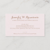 Maßgeschneiderter Portrait-Charakter-Haarstil Visitenkarte (Rückseite)