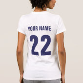 Maßgeschneiderter Print Funny Hockey & Wine T - Sh T-Shirt (Rückseite)