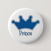 Maßgeschneiderter Prinz - Krone Button (Vorderseite)