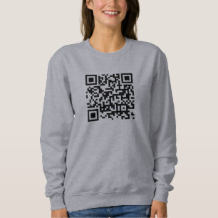 Maßgeschneiderter QR-Code an der Vorderseite und R Sweatshirt