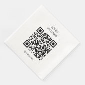 Maßgeschneiderter QR-Code für die Ausstellung eine Serviette (Ecke)