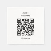 Maßgeschneiderter QR-Code für die Ausstellung eine Serviette (Vorderseite)