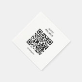 Maßgeschneiderter QR-Code für die Ausstellung eine Serviette (Ecke)