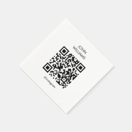 Maßgeschneiderter QR-Code für die Ausstellung eine Serviette