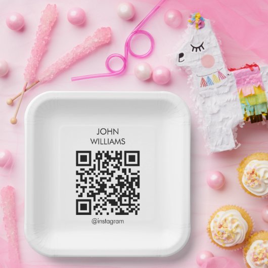 Maßgeschneiderter QR-Code für die Eröffnung einer Pappteller (Party)