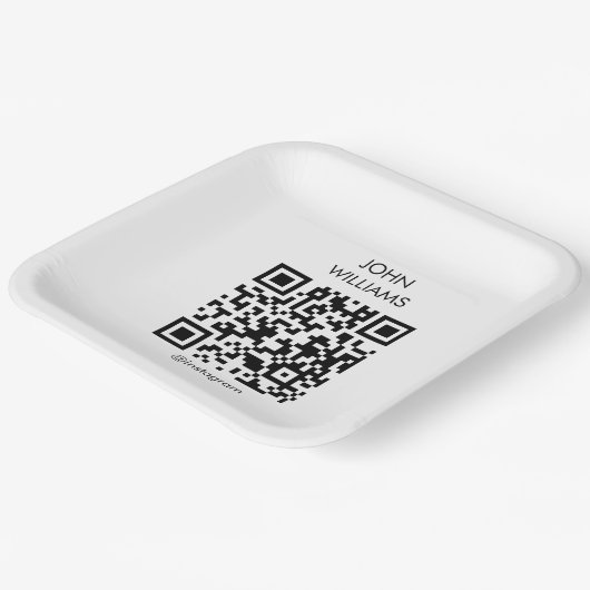 Maßgeschneiderter QR-Code für die Eröffnung einer Pappteller (Gewinkelt)