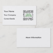 Maßgeschneiderter QR-Code für Handy-Visitenkarten Visitenkarte (Vorne/Hinten)