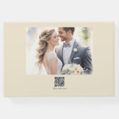 Maßgeschneiderter QR-Code für moderne Foto Gästebuch (Rückseite)
