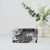 Maßgeschneiderter QR-Code für Schwarzweiß-Schaltta Visitenkarte (Stehend Vorderseite)