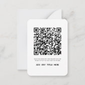 Maßgeschneiderter QR-Code für Unternehmen Mitteilungskarte (Vorderseite)