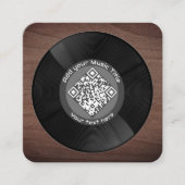 Maßgeschneiderter QR-Code LP Vinyl | Quadratische Visitenkarte (Vorderseite)