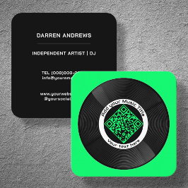 Maßgeschneiderter QR-Code LP Vinyl | Quadratische Visitenkarte