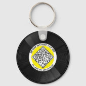 Maßgeschneiderter QR-Code LP Vinyl | SCHLÜSSELANHÄ Schlüsselanhänger (Rückseite)
