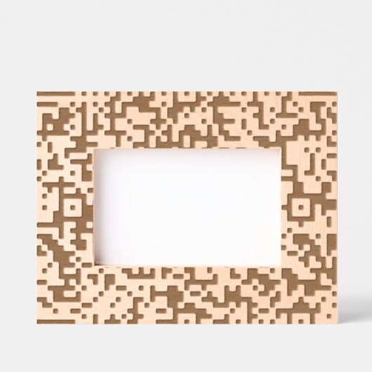 Maßgeschneiderter QR-Code Modernes Design Gestaltu Geätzte Rahmen (Vorderseite)