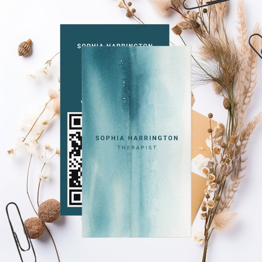 Maßgeschneiderter QR Code Scannable Therapeut Visitenkarte