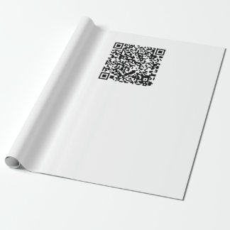 Maßgeschneiderter QR-Code Schwarz/Weiß Abstrakt Ge Geschenkpapier