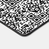 Maßgeschneiderter QR-Code Schwarz/Weiß Abstrakt Ge Schreibtischunterlage (Ecke)
