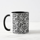 Maßgeschneiderter QR-Code Schwarz/Weiß Abstrakt Ge Tasse (Links)