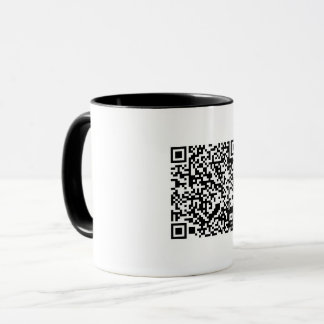 Maßgeschneiderter QR-Code Schwarz/Weiß Abstrakt Ge Tasse