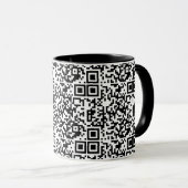 Maßgeschneiderter QR-Code Schwarz/Weiß Abstrakt Ge Tasse (VorderseiteRechts)