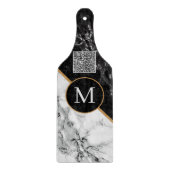 Maßgeschneiderter QR-Code und Belegeplatine-Marmor Schneidebrett (Vorderseite)