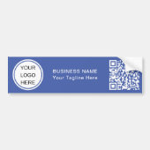 Maßgeschneiderter QR-Code und Firmenlogos Firmenbl Autoaufkleber (Vorne)