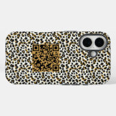 Maßgeschneiderter QR-Code und Leopard-Skin-Muster Case-Mate iPhone Hülle (Rückseite (Horizontal))