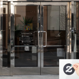Maßgeschneiderter QR-Code Vinyl / durch Ernennung Fensteraufkleber