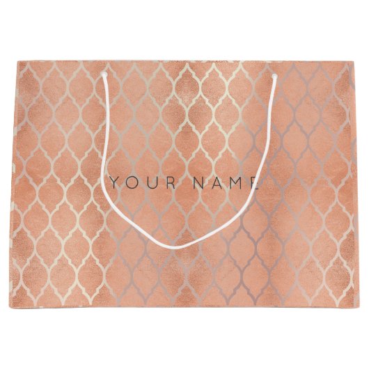 Maßgeschneiderter Quarzglas Korallenkoralle Metall Große Geschenktüte (Vorderseite)