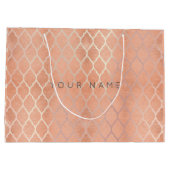 Maßgeschneiderter Quarzglas Korallenkoralle Metall Große Geschenktüte (Rückseite)