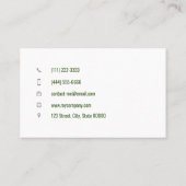 Maßgeschneiderter Rasenmäher Visitenkarte (Rückseite)