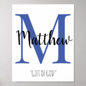 Maßgeschneiderter Raum für Babyname Poster (Vorne)