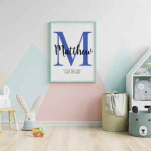 Maßgeschneiderter Raum für Babyname Poster