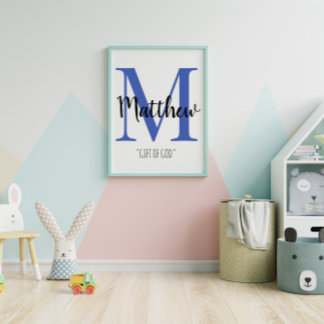 Maßgeschneiderter Raum für Babyname Poster
