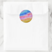 Maßgeschneiderter Regenbogenfarbenaufkleber Runder Aufkleber (Tasche)