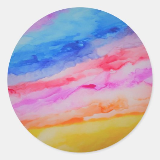 Maßgeschneiderter Regenbogenfarbenaufkleber Runder Aufkleber (Vorderseite)
