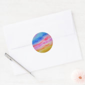 Maßgeschneiderter Regenbogenfarbenaufkleber Runder Aufkleber (Umschlag)