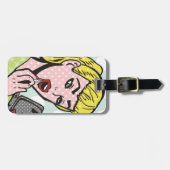 Maßgeschneiderter Retro Comic Book Süsse Gepäckanh Gepäckanhänger (Vorderseite horizontal)