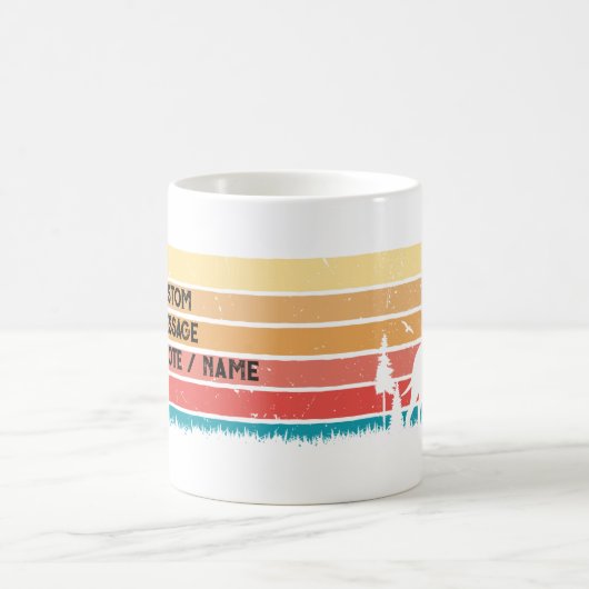 Maßgeschneiderter Retro-Stilvoll Großer Dog Lover  Kaffeetasse (Mittel)